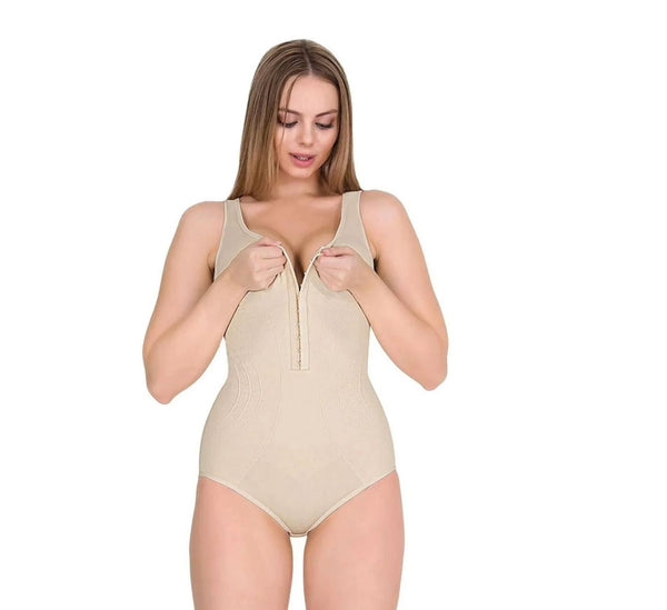 Zip-Front Body Shaper Bodysuit